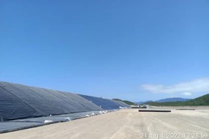 Thi công màng chống thấm HDPE bãi thải xỉ